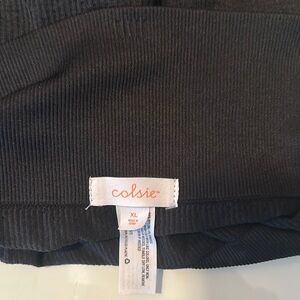 Colsie Black Ribbed Biker Shorts